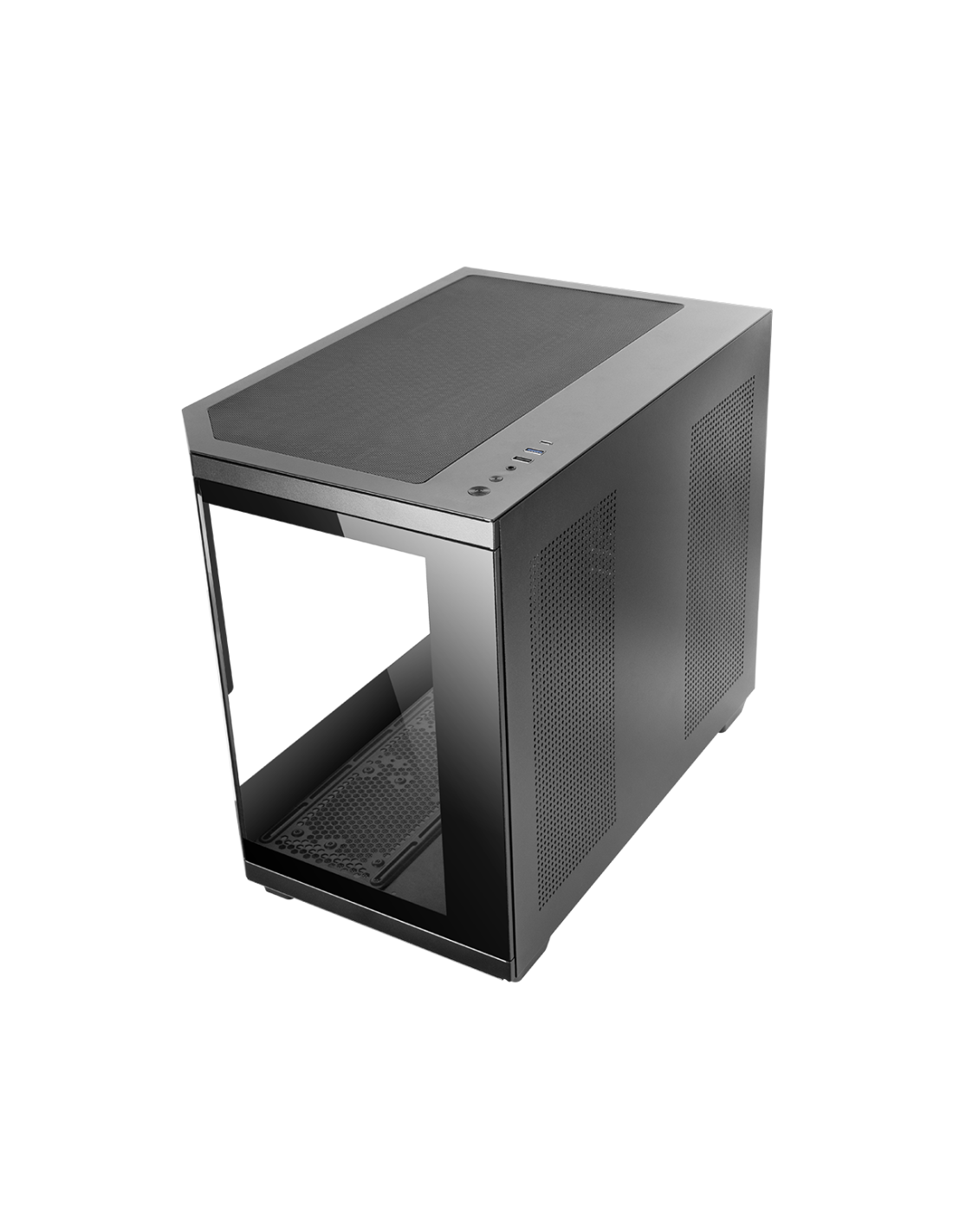 Caja Microatx MC3TCORELCDMW GPU Max 315MM LCD Cristal Templado Color BLANCO. — vista detalle 1