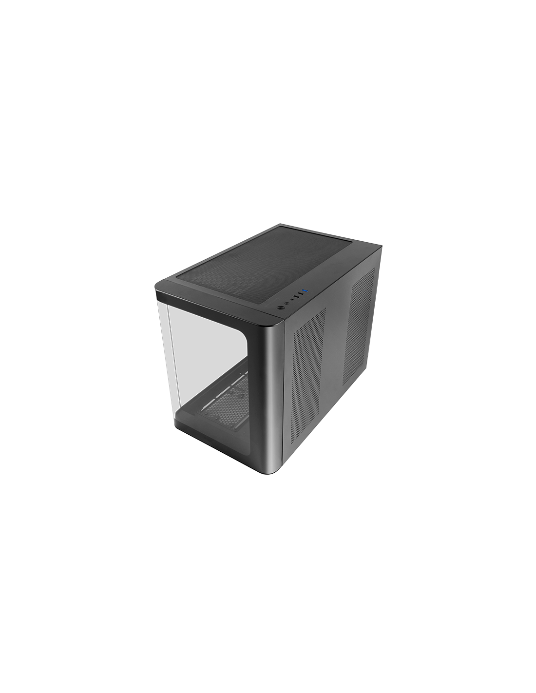 Caja Microatx Gaming Mcfusionm Cristal Curvado GPU 445mm 1x3.5 2x2.5 Blanco — vista detalle 1