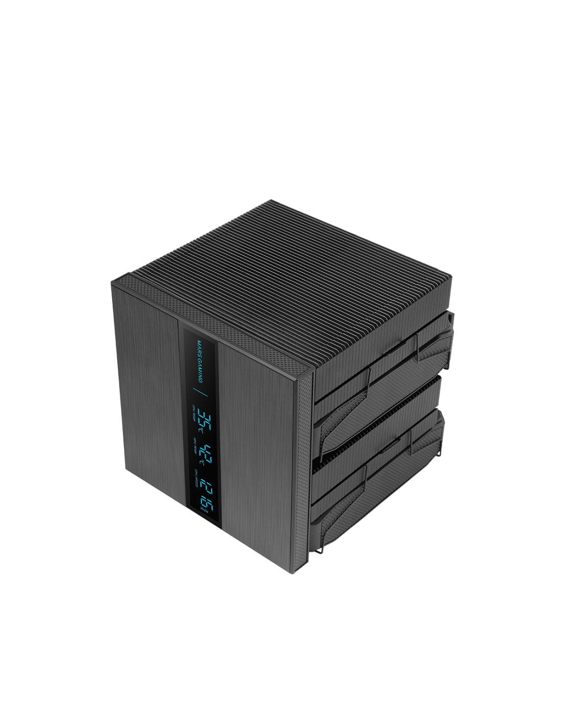 MARS GAMING MCPULCDPROW — Disipador CPU doble torre 380W con pantalla LCD ARGB — vista detalle 2
