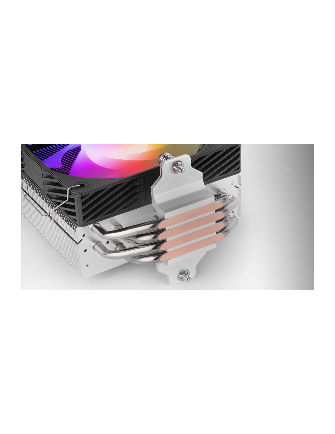MARS GAMING MCPUX4ARGB — Ventilador CPU 120mm ARGB PWM, TDP 220W — vista detalle 2
