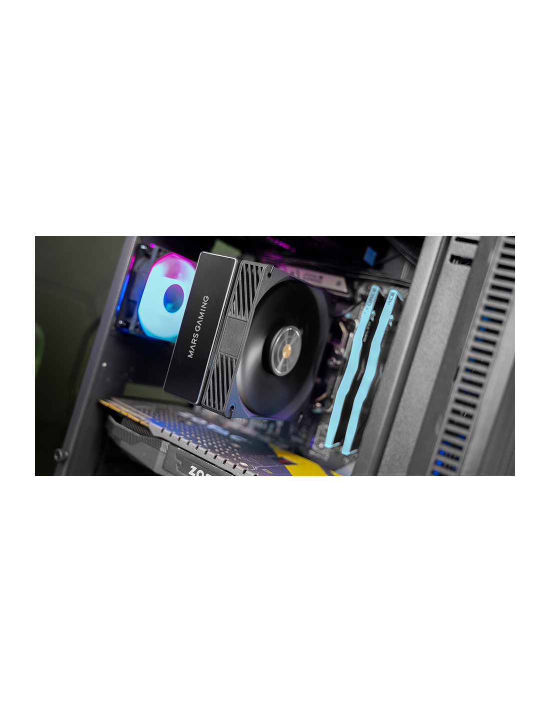 MARS GAMING MCPUX4W — Ventilador CPU 120mm PWM, disipador 230W 4
