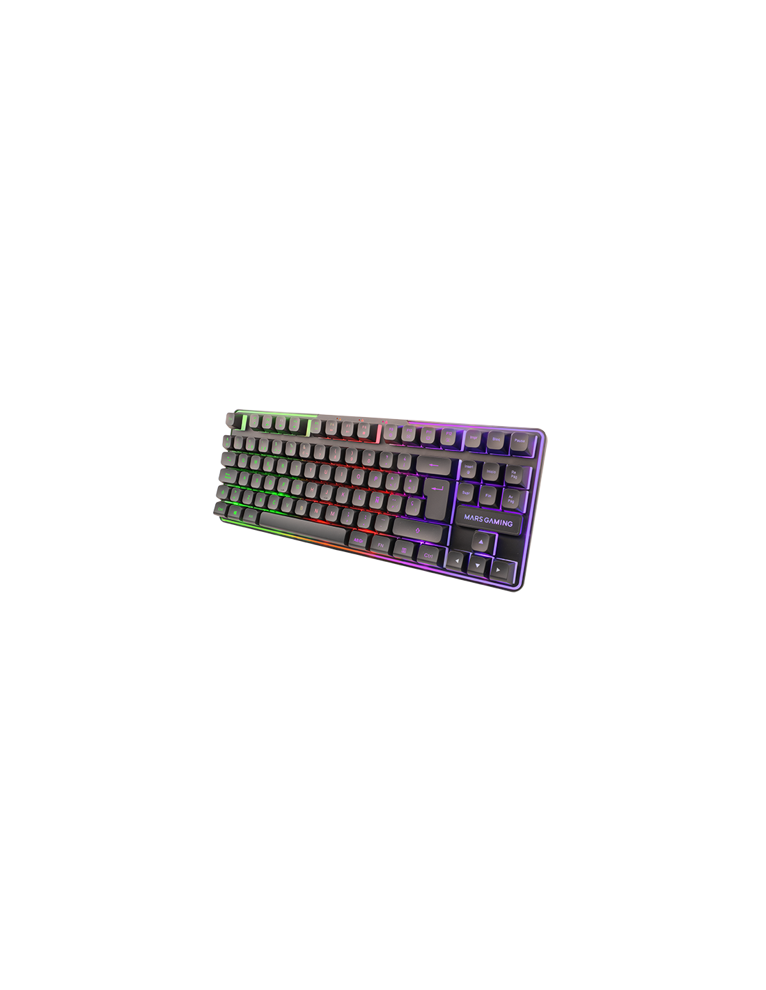 Teclado Mouse y Alfombrilla Mcpwtkles Blanco FRGB Rainbow 3200DPI — vista detalle 1