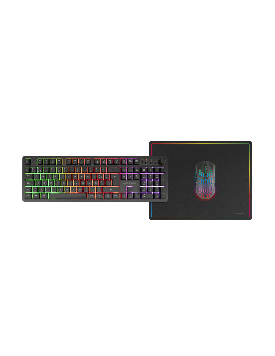 Teclado Mouse y Alfombrilla Mcpwxwes Blanco H-MECH FRGB 3200DPI — vista detalle 1