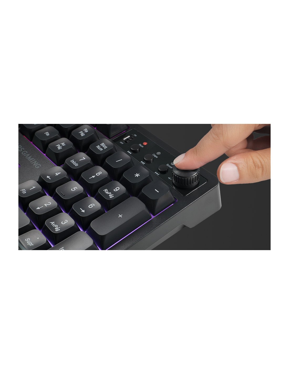 Teclado Mouse y Alfombrilla Mcpwxwes Blanco H-MECH FRGB 3200DPI — vista detalle 2