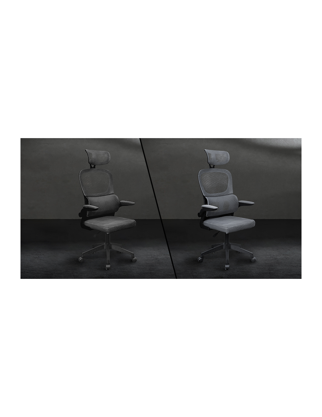 Silla Ergonomica Mgcergoprobgr Malla Transpirable Soporte Lumbar Gris — vista detalle 1
