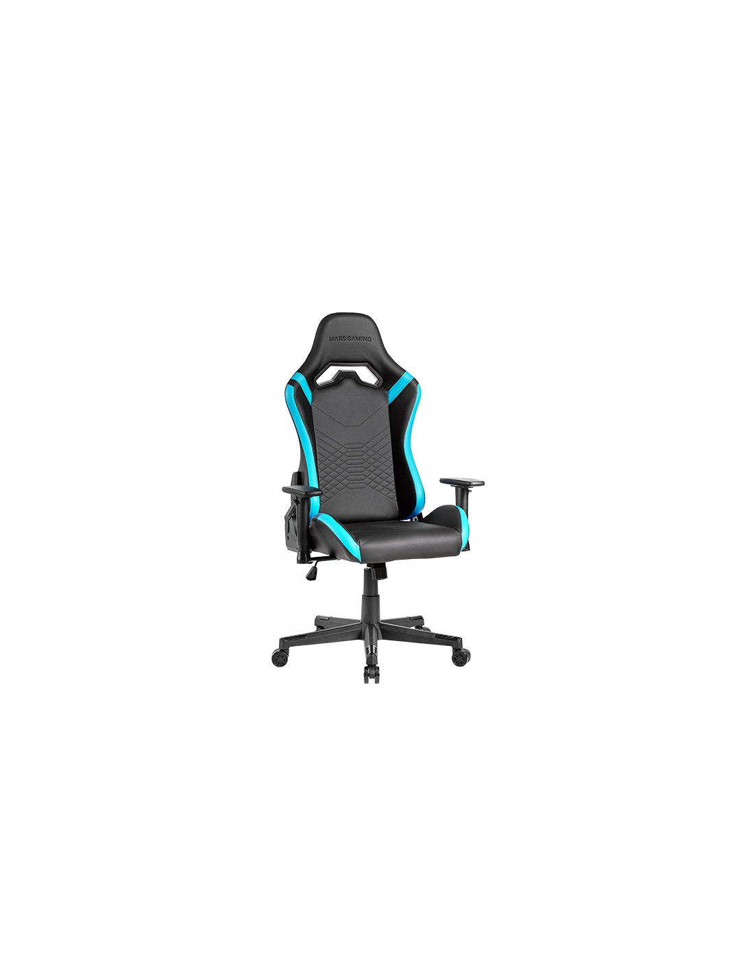 Silla Gamer Mgcprobw Negra con Detalle Blancos Brazos Regulables en Altura Reclinable 135º Cojines Ergonomicos SOFT-TOUCH Ruedas XL 3