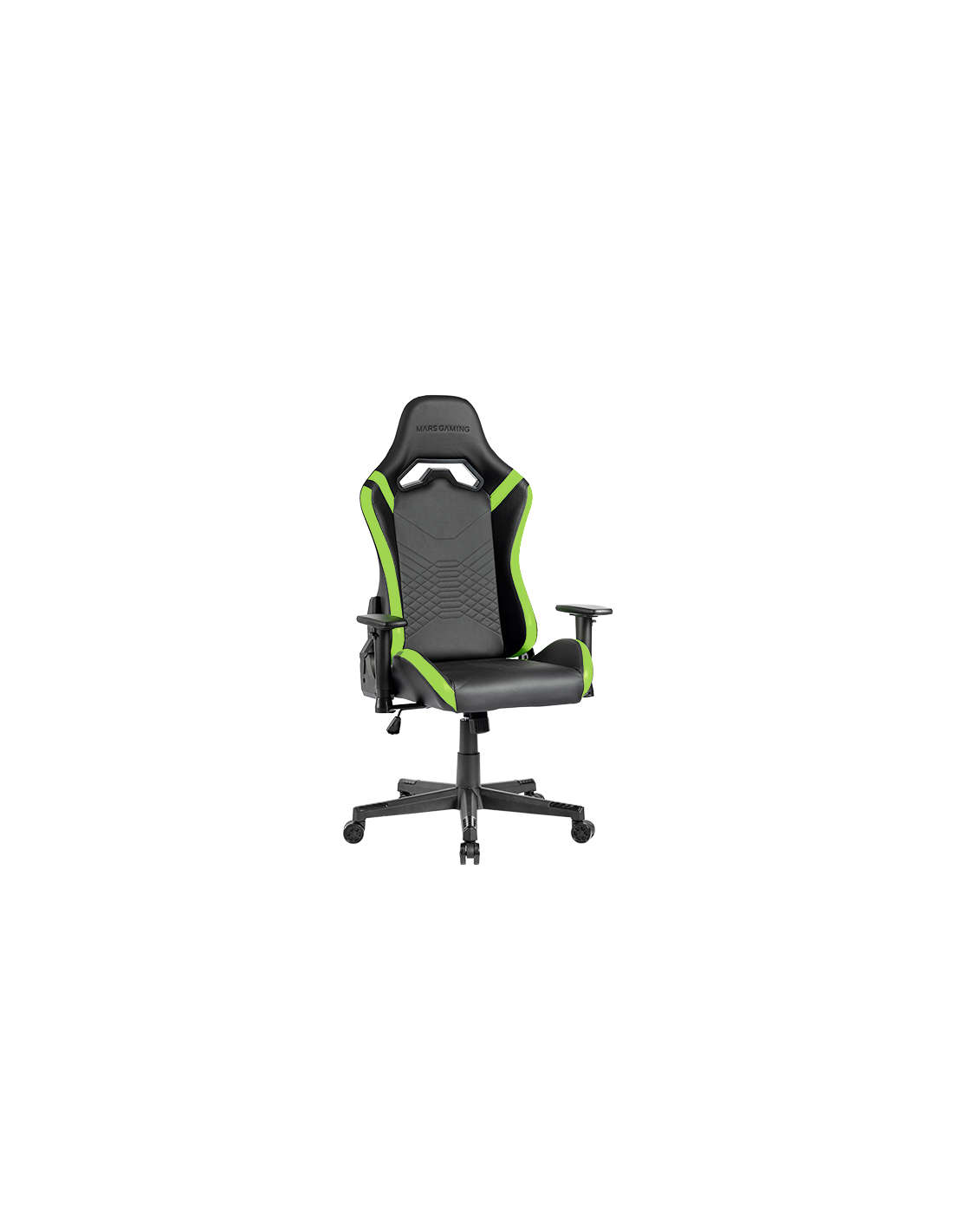 Silla Gamer Mgcprobw Negra con Detalle Blancos Brazos Regulables en Altura Reclinable 135º Cojines Ergonomicos SOFT-TOUCH Ruedas XL 4
