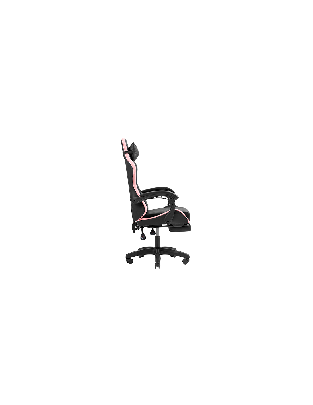Silla Gamer Mgcxbpk Negra y Rosa Reclinable Reposabrazos Ajustable Reposapies Cojines 4