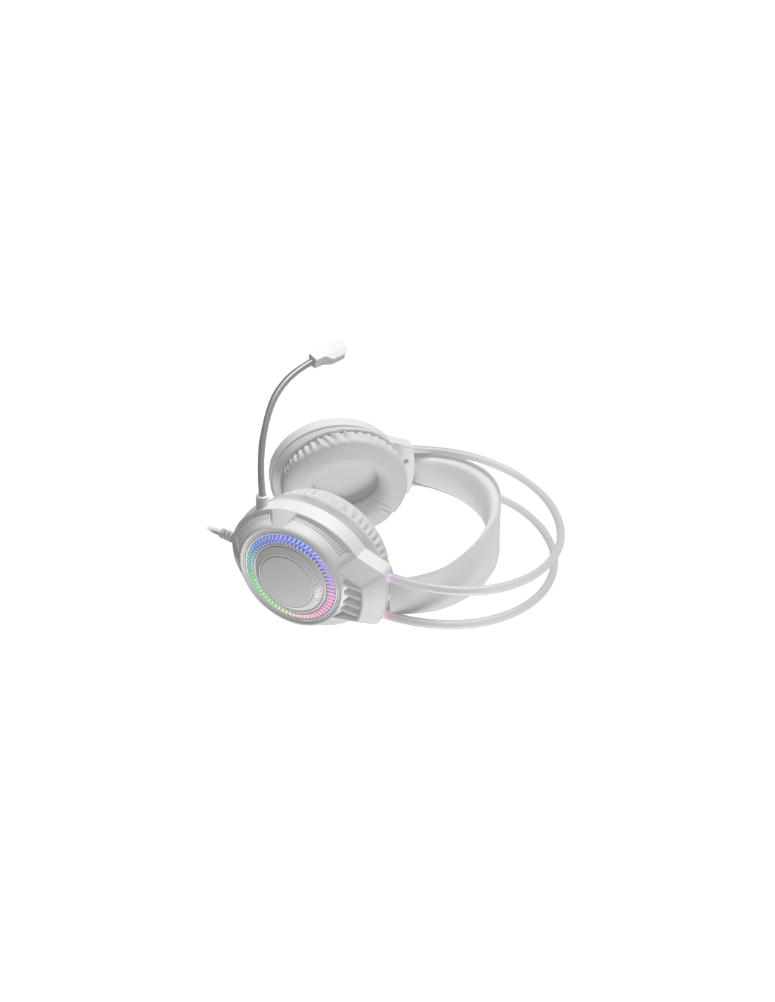 Headset MH124 FRGB JACK 3.5mm Alimentacion USB Control Volumen Color Blanco — vista detalle 2