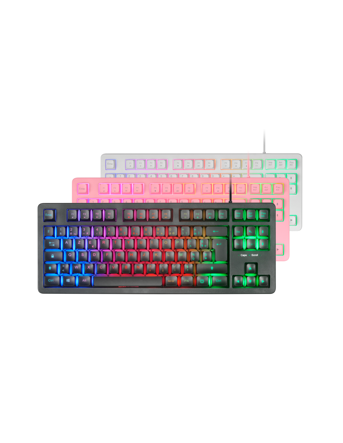 MARS GAMING MK023 — Teclado Gaming Mecánico Compacto RGB