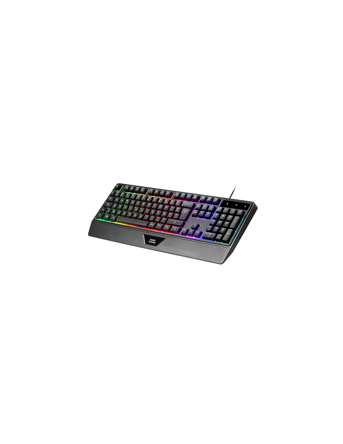 MARS GAMING MK124ES — Teclado mecánico RGB blanco — vista detalle 2