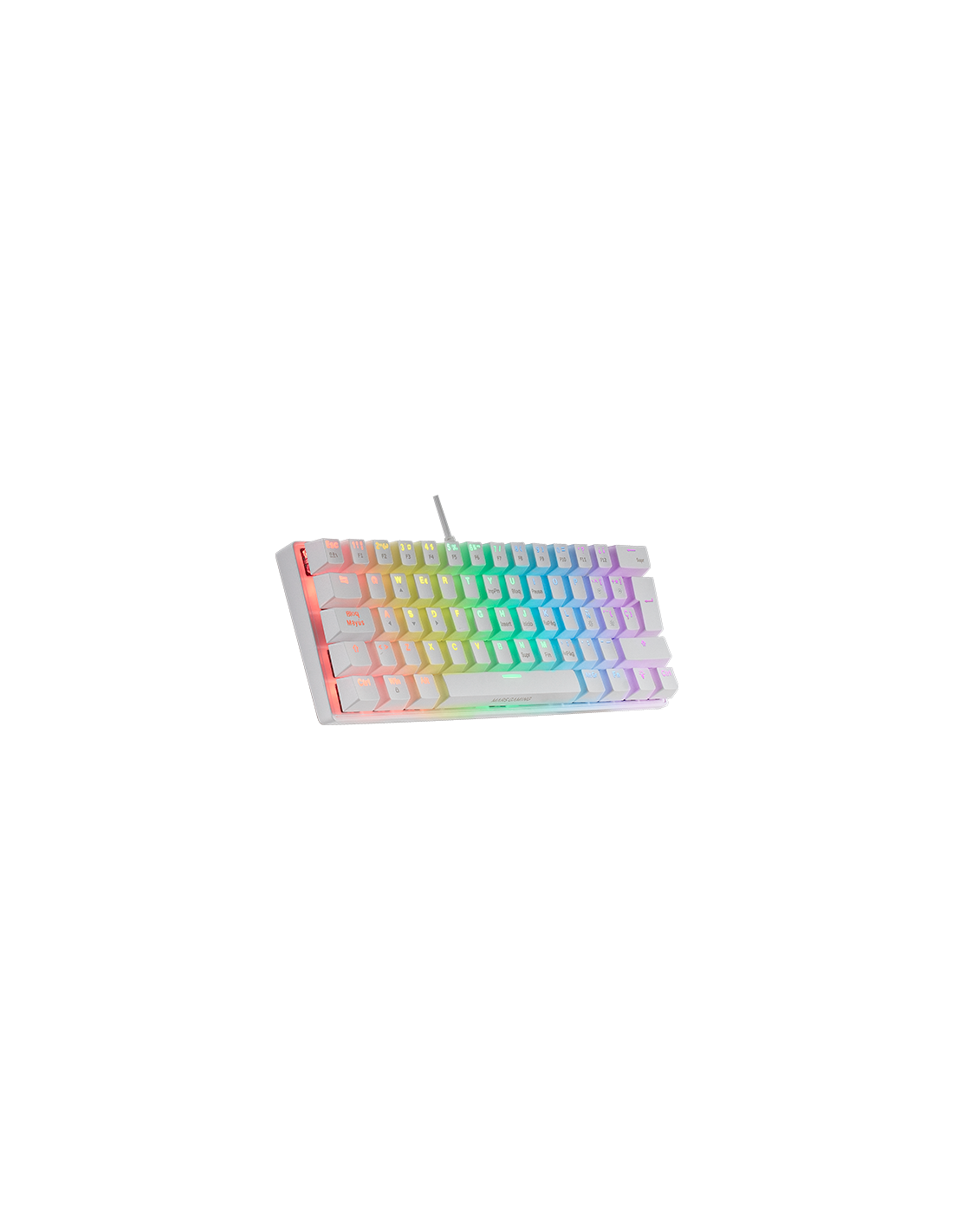 Teclado Mecanico Ultra Compacto MK60R Italiano Black Switch Rojo PR de 100Hz ANTI-GHOSTING Avanzado Iluminacion RGB — vista detalle 2