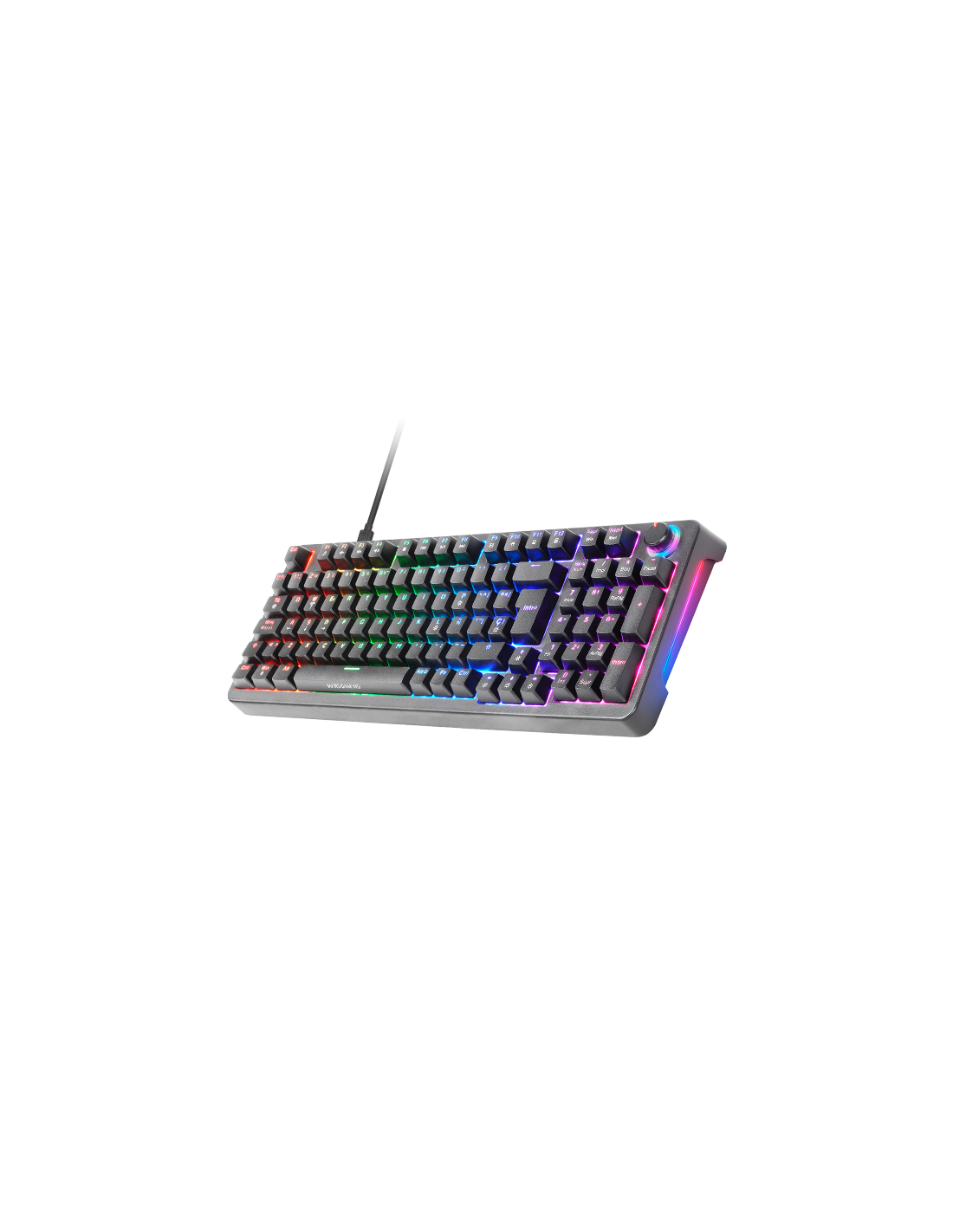 Teclado Mkprobes Mecanico RGB SNK Azul Negro Rueda de Control Color Blanco — vista detalle 2