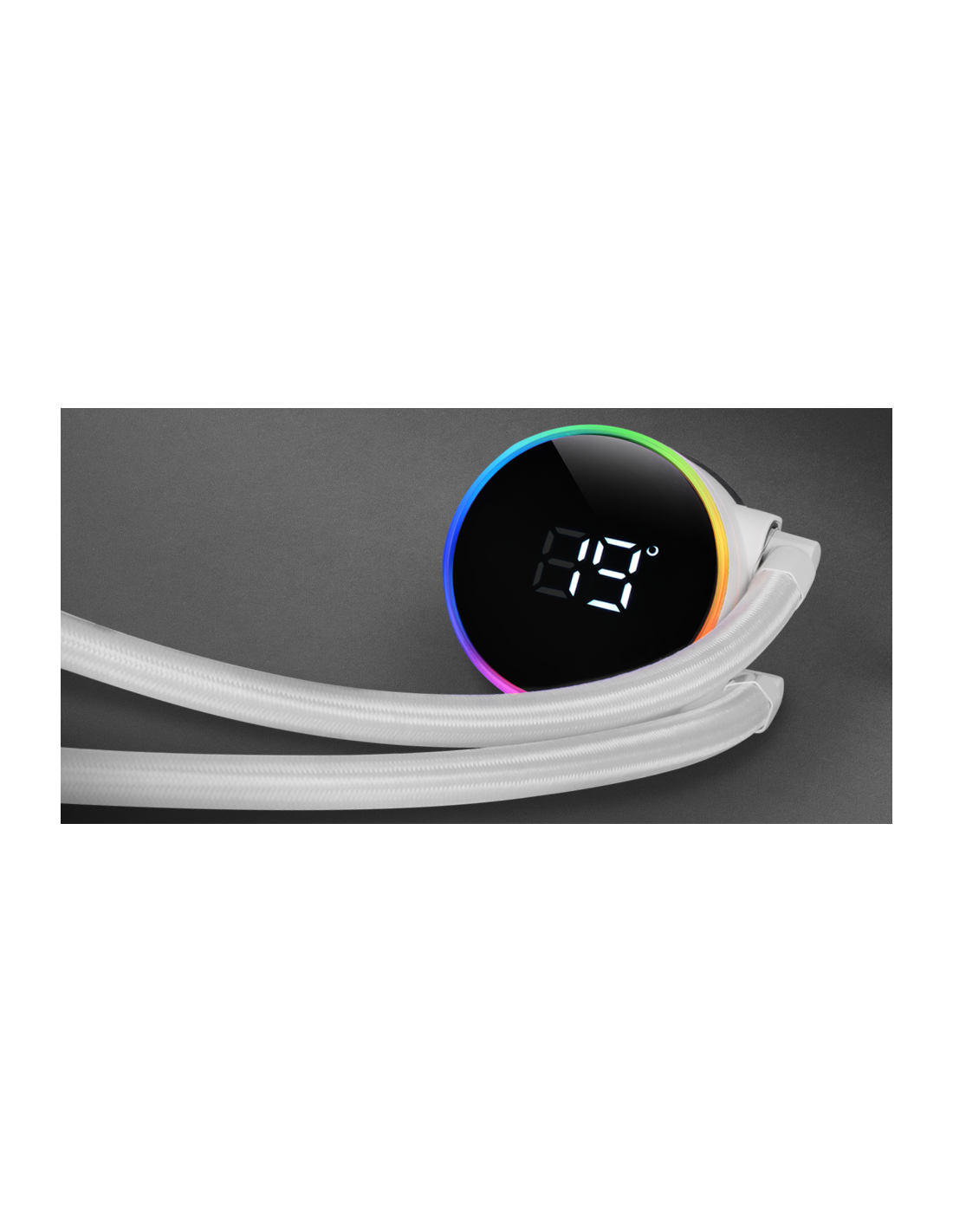 Sistema de Refigeracion Liguida MLLCD360 Blanco 3x (12x12) Iluminacion FRGB TPD 600WPANTALLA LCD para Procesadores Intel y AMD — vista detalle 2