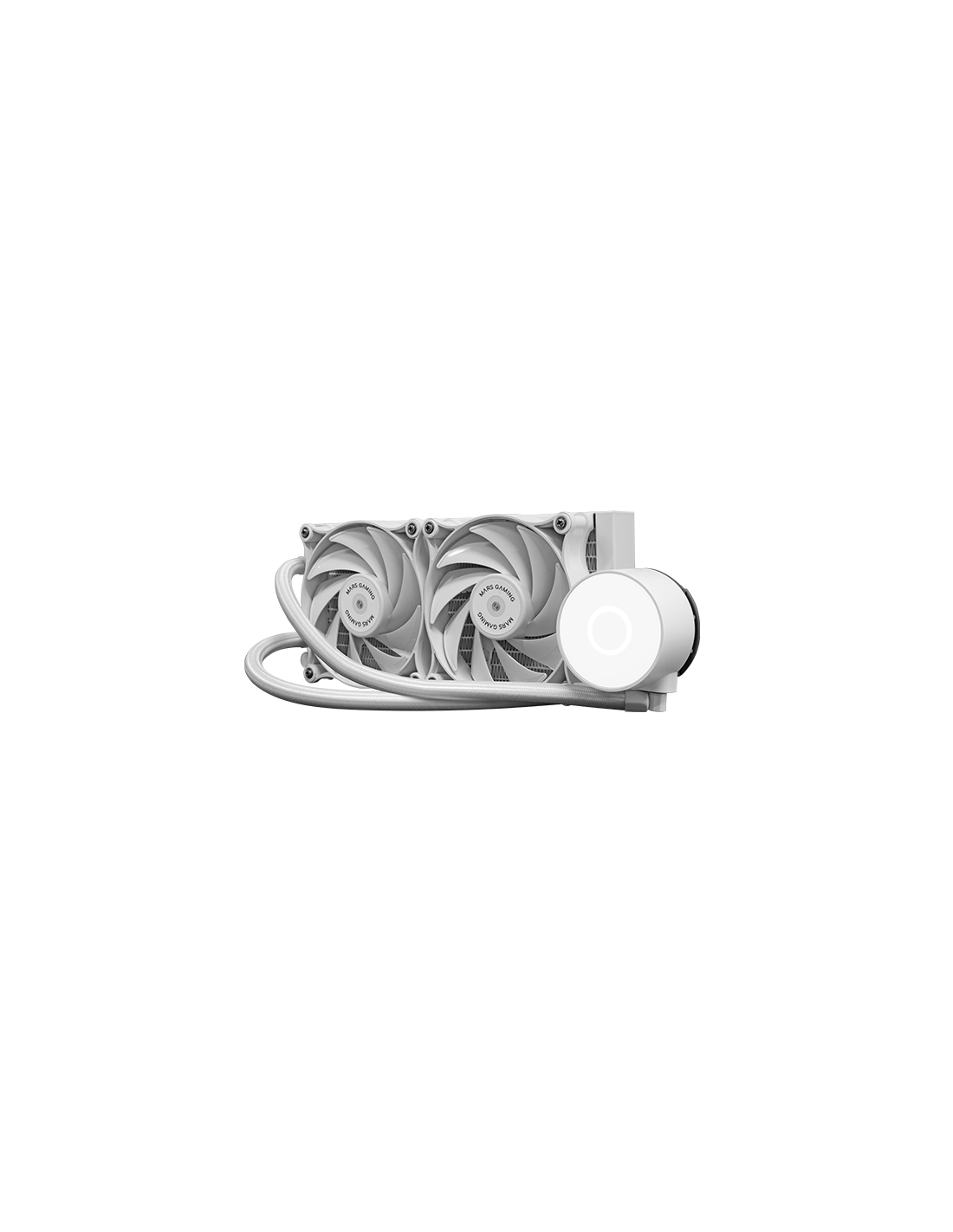 Sistema de Refrigeracion Liquida Profesional MLPRO240W Blanco 2x120mm FDB Cobre Intel AM — vista detalle 1