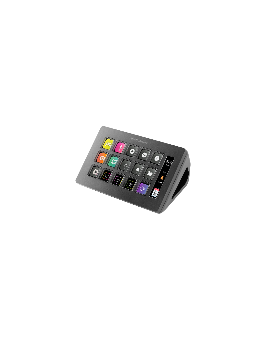 Mars Gaming MSD-One White — Panel de control 15 teclas LCD personalizables 2