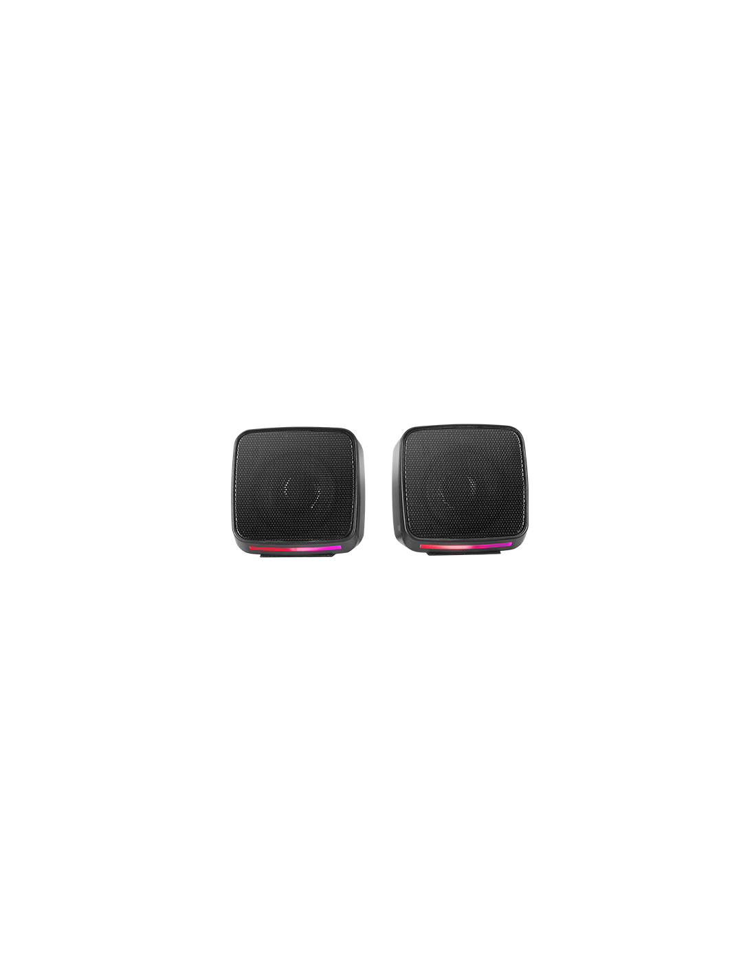Altavoces 2.0 Msprow Blanco 10W USB + JACK Control de Volumen RGB 2